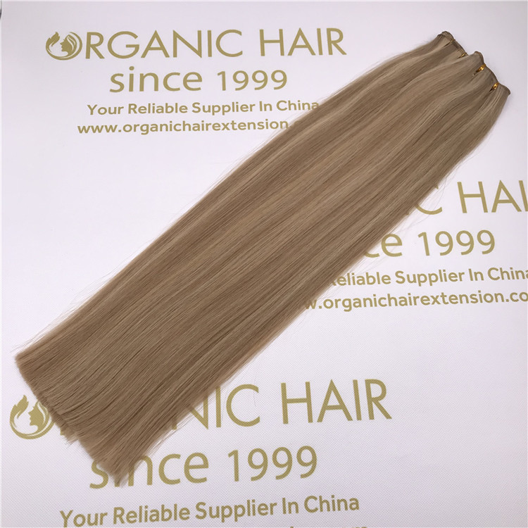 Wholesale human Slavic cuticle hand tied weft vs genius weft X388